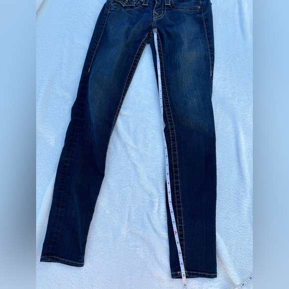 True Religion Women's Skinny Jeans – Serena Size 26, Distressed Blue Wash - Picture 5 of 12